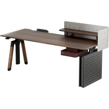 Компьютерный стол Sihoo с электрорегулировкой высоты D07 1.8m Walnut/Black (D07A-101/D07J-101-AB/D07-P) Sihoo D07A-101/D07J-101-AB/D07-P 1043726
