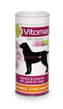Vitomax Бреверс с пивными дрожжами и Часиком витамины для собак 120 таб.