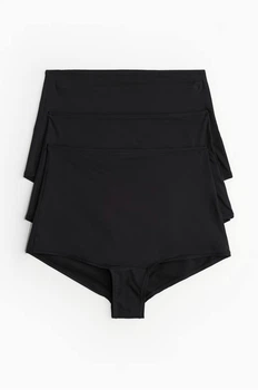 Набір жіночих трусів шортиків H&M ХS 3 шт Чорний
