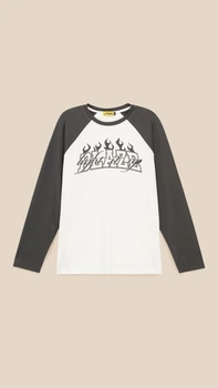 Лонгслів з принтом чоловічий LAWA P-MB02367 XL Молочний+графіт shop (2000999551185)