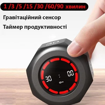 Таймер продуктивності гравітаційний поворотний 7 режимів цифровий зворотного відліку на акумуляторі