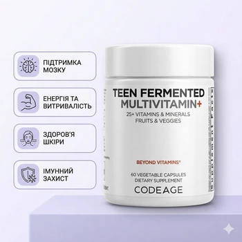 Teens Fermented Multivitamin Codeage, ферментированные мультивитамины для подростков, 60 капсул