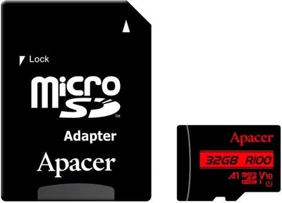 MicroSDHC Apacer 32 GB MicroSDHC UHS-I Class 10 + SD adapter (AP32GMCSH10UB-R)
