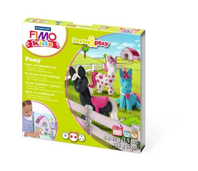 Набор пластики Fimo kids "Пони" 4кол 42г Fimo