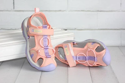 Босоніжки закриті для дівчинки коралові Comfort Baby Розмір 33 21.5 см устілка T1859
