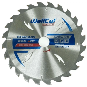 Пильний диск 250х32 24Т по дереву Standard WellCut (018056)