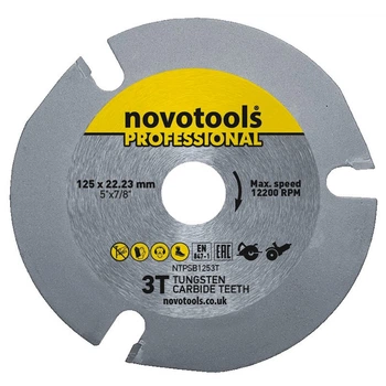 Пильный диск 125х22,23 3Т по дереву Professional NovoTools 100 шт (436834)