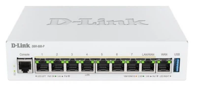 Мультисервисный Маршрутизатор D-Link dbr-600-p, 7x2.5GE lan PoE, 1x2.5GE lan/wan PoE, 1x2.5GE wan, 1xUSB 3.0, 120Вт dbr-600-p
