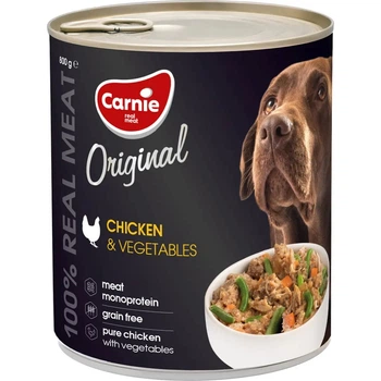 Вологий корм для собак Carnie Original Mono Protein 800 г - курка та овочі