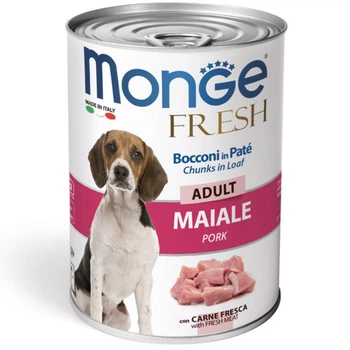Вологий корм для собак Monge Fresh Adult 400 г - свинина