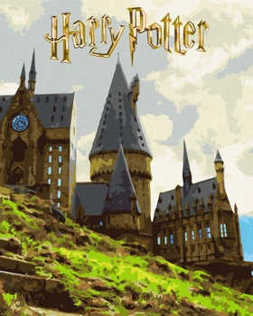 Картина по номерам Harry Potter: Пейзаж Хогвартса с красками металлик ©Warner Bros. 40x50 KHO5232 Идейка