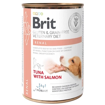 Вологий корм для собак Brit GF Veterinary Diet Renal 400 г - тунець та лосось