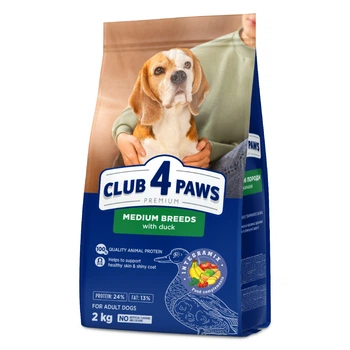 Cухий корм для собак Club 4 Paws Premium Medium Breeds 2 кг - качка