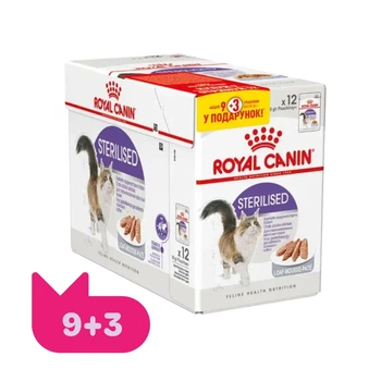 Вологий корм для котів Royal Canin Sterilised Loaf pouch 9+3 шт х 85 г