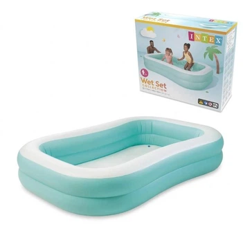Детский надувной бассейн Intex 57181 NP “Aqua Swim Center”, 229×147×46 см, 600 л, от 3 лет