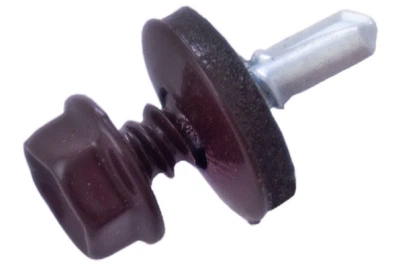 Саморіз покрівельний Apro 4.8 x 19 мм RAL 8017 (50 шт.) (9R648198017)
