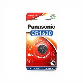 Батарейка Panasonic CR1620 3V 70mAh литиевая 1 шт – кнопочная батарейка для часов, сигнализаций 16×2.0 мм