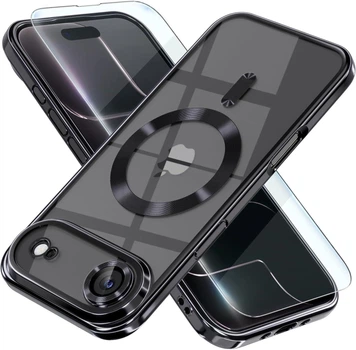 Чохол Wave Premium Metal Shining case with MagSafe (TPU) для Apple iPhone 17 Air 6.5" Black