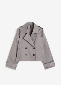 Тренч H&M 12393 Сірий XS (1209)