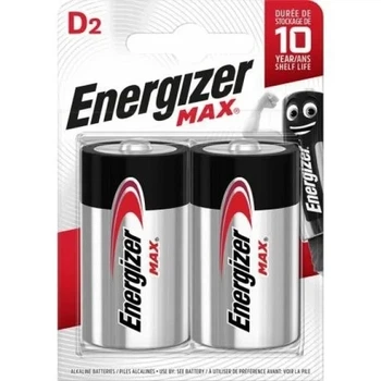 Батарейки Energizer MAX LR20 D Alkaline 1.5 В 2 шт