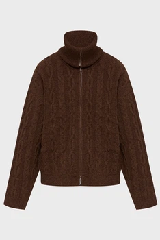 Жіночий коричневий вовняний кардиган MALESE Karl Lagerfeld M A4W18049