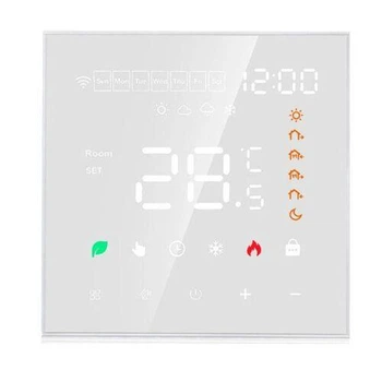 Програмований терморегулятор In‑Therm PT‑082 білий, сенсорний, для електричної теплої підлоги