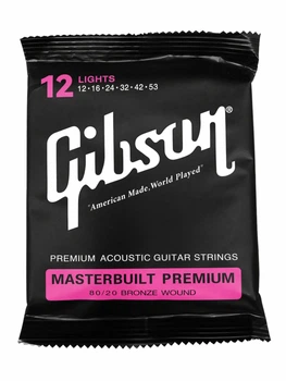 Струны для акустической гитары Gibson SAG-BRS12 80/20 Bronze Wound Masterbuilt Premium ( Light 12–53)