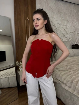Жіночий однотонний корсет Uaclothes 44 Червоний (like37664-180951365)