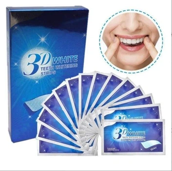 Відбілювальні смужки для зубів Smilekit 3D White Teeth AND 5510, набір 14 пакетиків, засіб для домашнього відбілювання