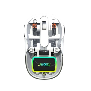 Беспроводная мышь Jedel WD141, BT5.0, 2.4G, 800-1600DPI, 300mAh, transparent-white