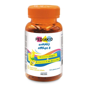 Омега-3 для дітей Pediakid (GOMMES OMEGA 3) 60 жувальних цукерок з лимонним смаком LID02337