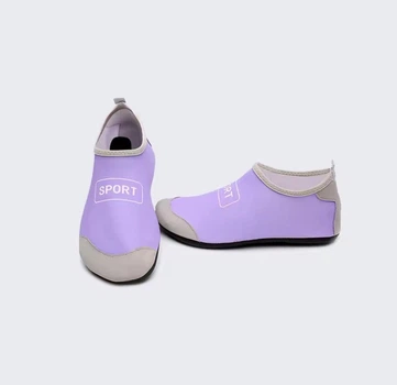 Обувь для пляжа и кораллов аквашузы Diving shoes фиолетовые с серым плоская подошва 36-37 ( 23,5 см ) 231
