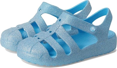 Детские сандалии для девочки Crocs Kids' Classic Fisherman Glitter Mist Sandals 38-39 J6 голубые (211271-4WD)