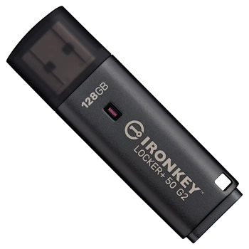 Флеш пам'ять USB Kingston IronKey Locker+ 50 G2 128GB USB 3.2 Gen1 Black (IKLP50G2/128GB)