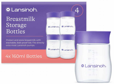 Пляшки для зберігання їжі Lansinoh 160 мл 4 шт (5060420233957)