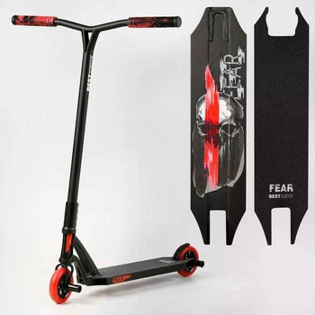 Самокат трюковый МТ-50599 Best Scooter "FEAR", SCS-система, ПЕГИ, алюминиевый диск и дека, колеса PU, d=115мм (i7-112901)