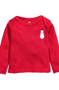 Лонгслів H&M червоний з принтом DVGWY538 56