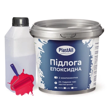 Эпоксидный наливной пол для бетона и металла Plastall™ 1 кг Красный