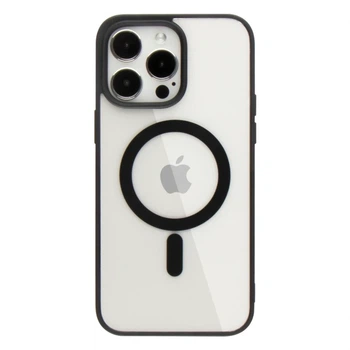 Чехол TPU Color с MagSafe для iPhone 14 Pro черный противоударный с защитой камеры