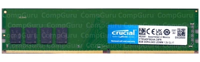 Оперативная память для ПК Crucial DDR4 8GB 2400MHz UDIMM PC4-2400 (CT8G4DFS824A.C8FR)