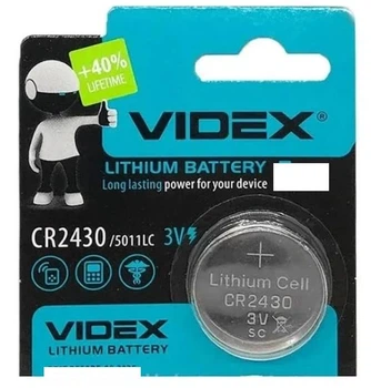 Батарейка литиевая Videx CR2430 1 шт (25)