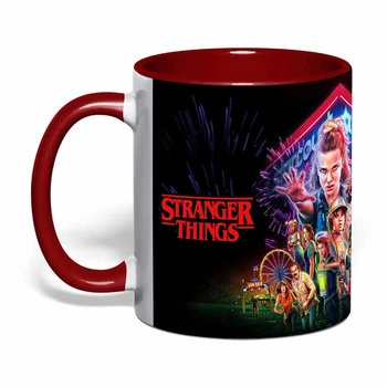 Чашка с печатью "Очень странные дела / Stranger Things" №2 (цвет бордовый) (37121)