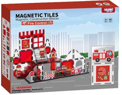 Klocki magnetyczne Woopie 3D Straż pozarna 48 elementów 55013 (5906280655013)