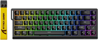 Клавиатура проводная Attack Shark X68 Magnetic Switch USB Black Transparent (AS-6972792470634-BK)
