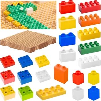 Klocki konstrukcyjne Masterkidz z nakladką na panel 135 elementów MK0024 (5906280655648)