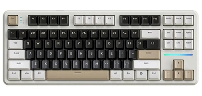 Клавіатура бездротова Attack Shark X87 Strawberry Switch Bluetooth/Wireless/USB White-Black (AS-6972792471471-CW)