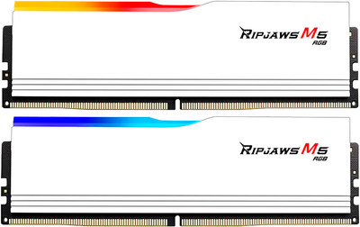 Оперативна пам'ять G.Skill DDR5-5200 32768 MB PC5-41600 (Kit of 2x16384) Ripjaws M5 RGB White (4713294235732)