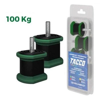 Виброопоры Vecamco TACCO - 4 шт (Нагрузка 100 кг). Антивибрационные вставки для кондиционеров. Зеленые