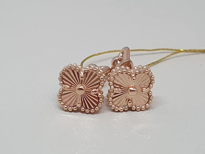 Золоті сережки-пуссети Конюшина. 1С373/00Б