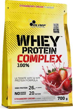 Дієтична добавка Olimp Whey Protein Complex 100% Полуниця 700 г (5901330038006)